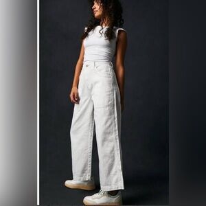 Free People Piper Mid Rise Crop Wide Leg Jeans Size 27